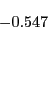 \begin{displaymath} \begin{array}[c]{c} -0.547\ \text{ } \end{array}\end{displaymath}