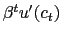 $ \beta^{t}u^{\prime}(c_{t})$