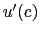 $ u^{\prime}(c)$