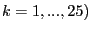 $ k=1,...,25)$