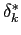 $ \delta_{k}^{\ast}$