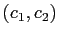 $ \left( c_{1} ,c_{2}\right) $