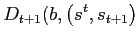 $\displaystyle D_{t+1}(b,\left( s^{t},s_{t+1}\right)$