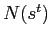 $ N(s^{t})$