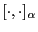 $ [\cdot,\cdot]_{\alpha}$