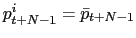 $ p_{t+N-1}^{i}=\bar{p}_{t+N-1}$