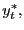 $ y_{t}^{\ast},$