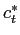 $ c^{*}_{t}$
