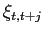 $ \xi_{t,t+j}$
