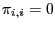 $ \pi_{i,i} =0$