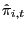 $ \hat{\pi }_{i,t} $
