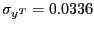 $ \sigma_{y^{T}} =0.0336$