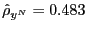$ \hat{\rho }_{y^{N}} =0.483$