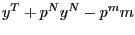 $ y^{T} +p^{N}y^{N}-p^{m}m$