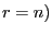 $ r=n)$