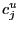 $ c_{j}^{u}$