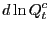 $\displaystyle d\ln Q_{t}^{c}$