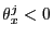 $ \theta_{x}^{j}<0$