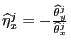 $ \widehat{\eta}_{x}^{j}=-\frac{\widehat{\theta}_{y}^{j}}{\widehat{\theta} _{x}^{j}}$