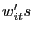 $ w_{it}^{\prime}s$