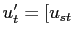 $ u_{t}^{\prime}=[u_{st}$