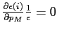 $ \frac{\partial\epsilon(i)}{\partial p_{M}}\frac {1}{\epsilon}=0$