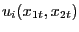 $ u_{i}(x_{1t}, x_{2t})$