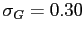 $\sigma_G = 0.30$