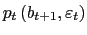 $ p_{t}\left( b_{t+1},\varepsilon_{t}\right) $