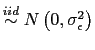 $ \overset{iid}{\sim}N\left( 0,\sigma_{\epsilon} ^{2}\right) $
