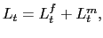 $ L_{t}=L_{t}^{f}+L_{t}^{m},$