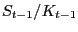 $ S_{ t-1}/K_{ t-1}$