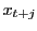 $ x_{t+j}$