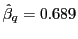$ \hat{\beta}_{q}=0.689$