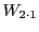 $ W_{2\cdot1}$
