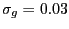 $ \sigma_{g} = 0.03$