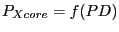 $ P_{Xcore} =f(PD)$