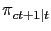 $ \pi_{ct+1\vert t}$