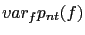 $ var_{f}p_{nt}(f)$