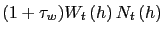$ (1+\tau_{w})W_{t}\left( h\right) N_{t}\left( h\right) $