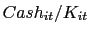 $ Cash_{it}/K_{it}$