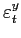 $ \varepsilon_{t}^{y}$