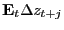 $ \mathbf{E}_{t} \Delta z_{t+j}$