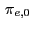 $ \, \pi_{e,0}$