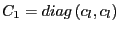 $ C_{1}=diag\left( c_{l},c_{l}\right) $