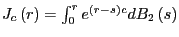 $ J_{c}\left( r\right) =\int_{0}^{r}e^{\left( r-s\right) c} dB_{2}\left( s\right) $