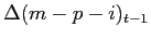 $ \Delta(m-p-i)_{t-1}$
