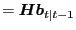 $\displaystyle = \boldsymbol{H} \boldsymbol{b}_{t\vert t-1}$