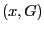 $ (x,G)$