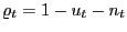 $ \varrho_{t} =1-u_{t}-n_{t}$